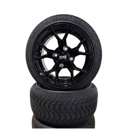 12” Jeep-Roy, Gloss Black, Wheel with Low Profile Tires