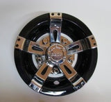 Wheel Cover Black and Chrome 8"